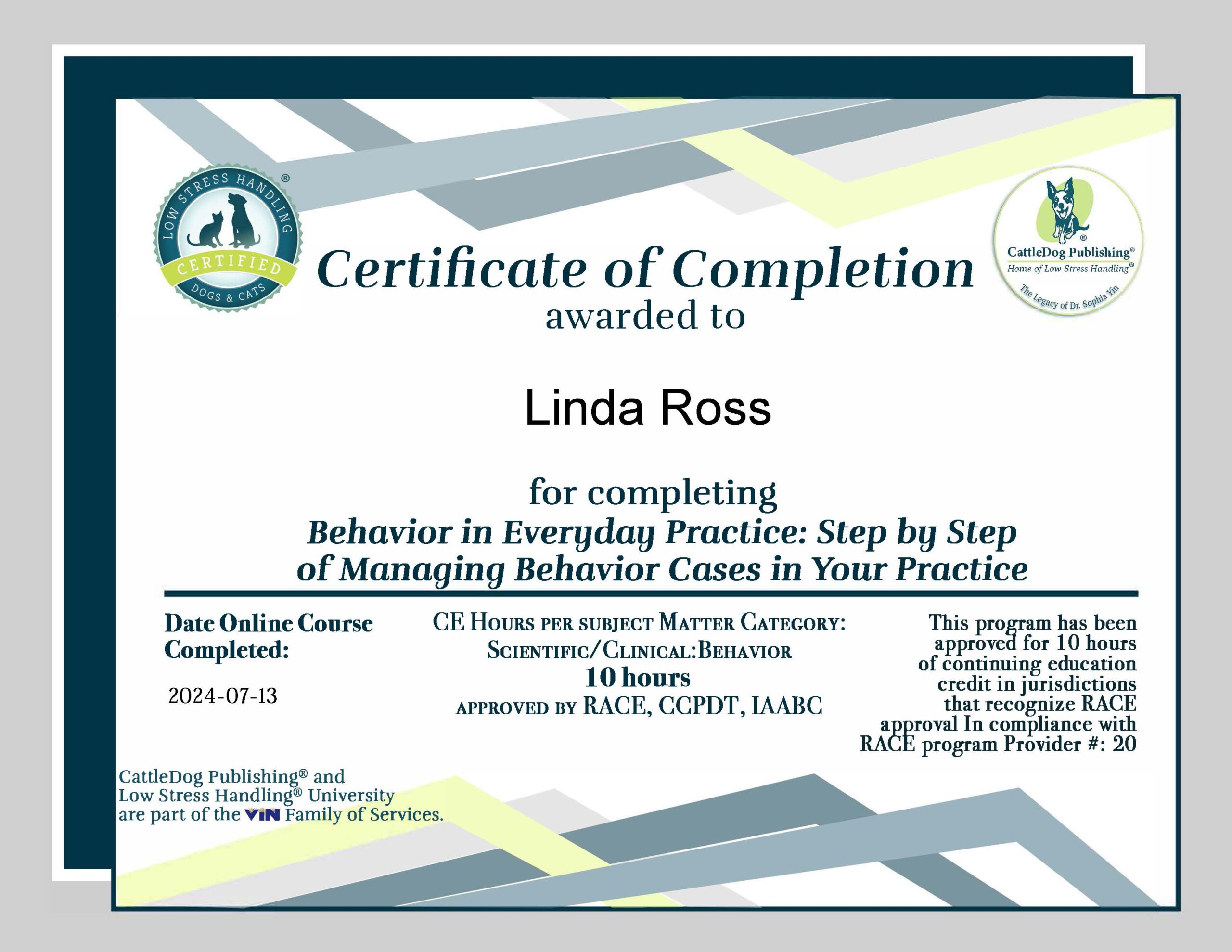 LSHU - Behavior in Everyday Practice Certificate of Completion (2024)